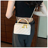 Жіноча сумка-косметичка 28200 Vanity Bag крос-боді біла молочна, фото 9
