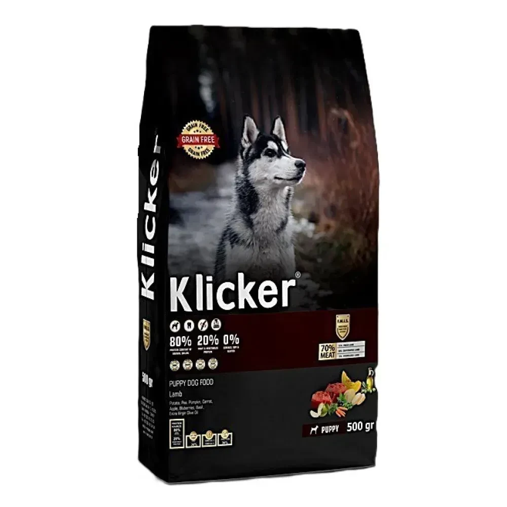 Сухий корм Hermos Klicker Холистик беззерновий для цуценят з ягнятком 500 г, фото 1