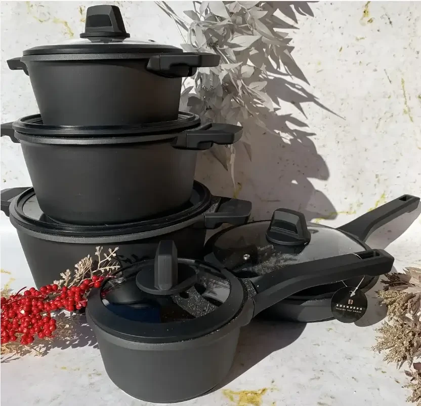 Набір Кастрюль- 10 Предметів, Литий Алюміній