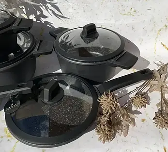 Набір Кастрюль- 10 Предметів, Литий Алюміній, фото 2