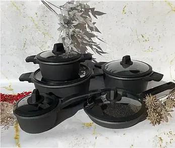 Набір Кастрюль- 10 Предметів, Литий Алюміній, фото 3