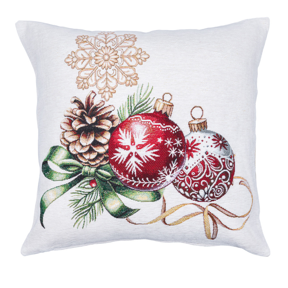 Новорічна наволочка гобеленова одностороння 45х45 см. Limaso G-34278, фото 1