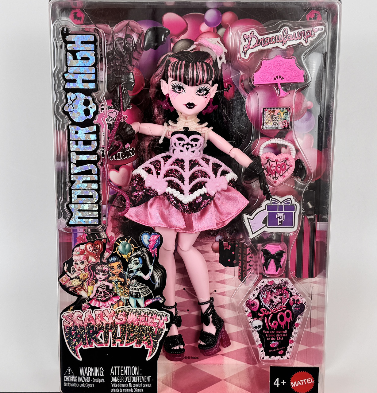 Монстр Хай Дракулаура в рожевій сукні День Народження Monster High Draculaura Sweet Birthday JBG74 , Міккі Маус