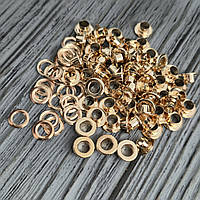 Люверс 4 мм Золото Італійський (100 шт./пач.) Нержавійка