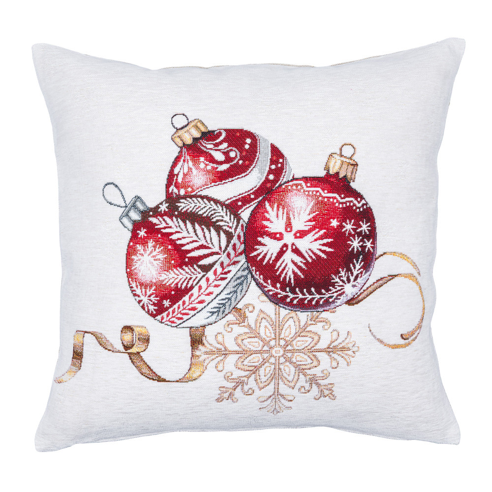 Новорічна наволочка гобеленова одностороння 45х45 см. Limaso G-34278-2, фото 1