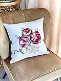 Новорічна наволочка гобеленова одностороння 45х45 см. Limaso G-34278-2, фото 4