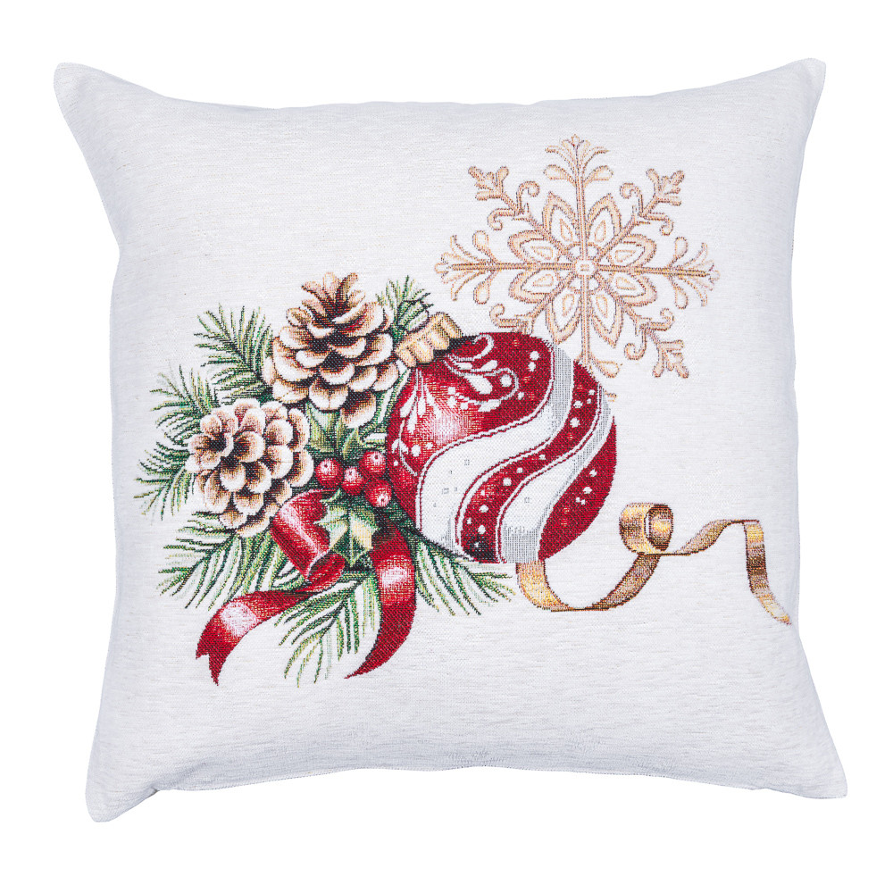 Новорічна наволочка гобеленова одностороння 45х45 см. Limaso G-34278-3, фото 1