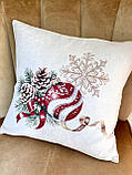 Новорічна наволочка гобеленова одностороння 45х45 см. Limaso G-34278-3, фото 2