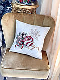 Новорічна наволочка гобеленова одностороння 45х45 см. Limaso G-34278-3, фото 3