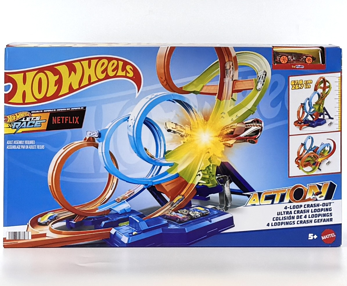 Трек Хот Вілс Неймовірні віражі та петлі Hot Wheels Action Шалені віражі та петлі HXR70