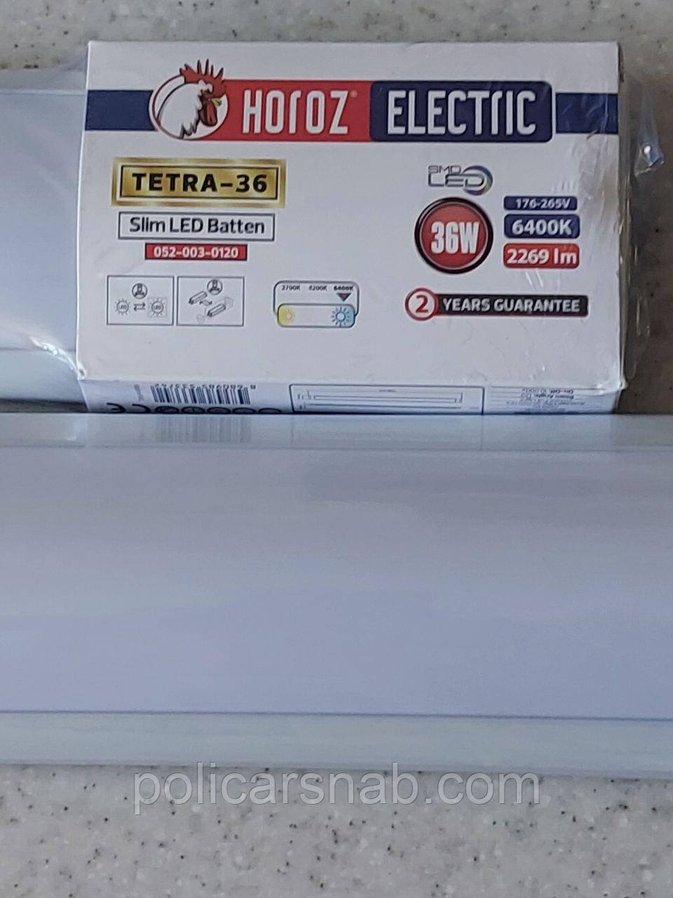 Світильник лінійний світлодіодний стельовий TETRA-36 Horoz Electric 36W 6400К, фото 1