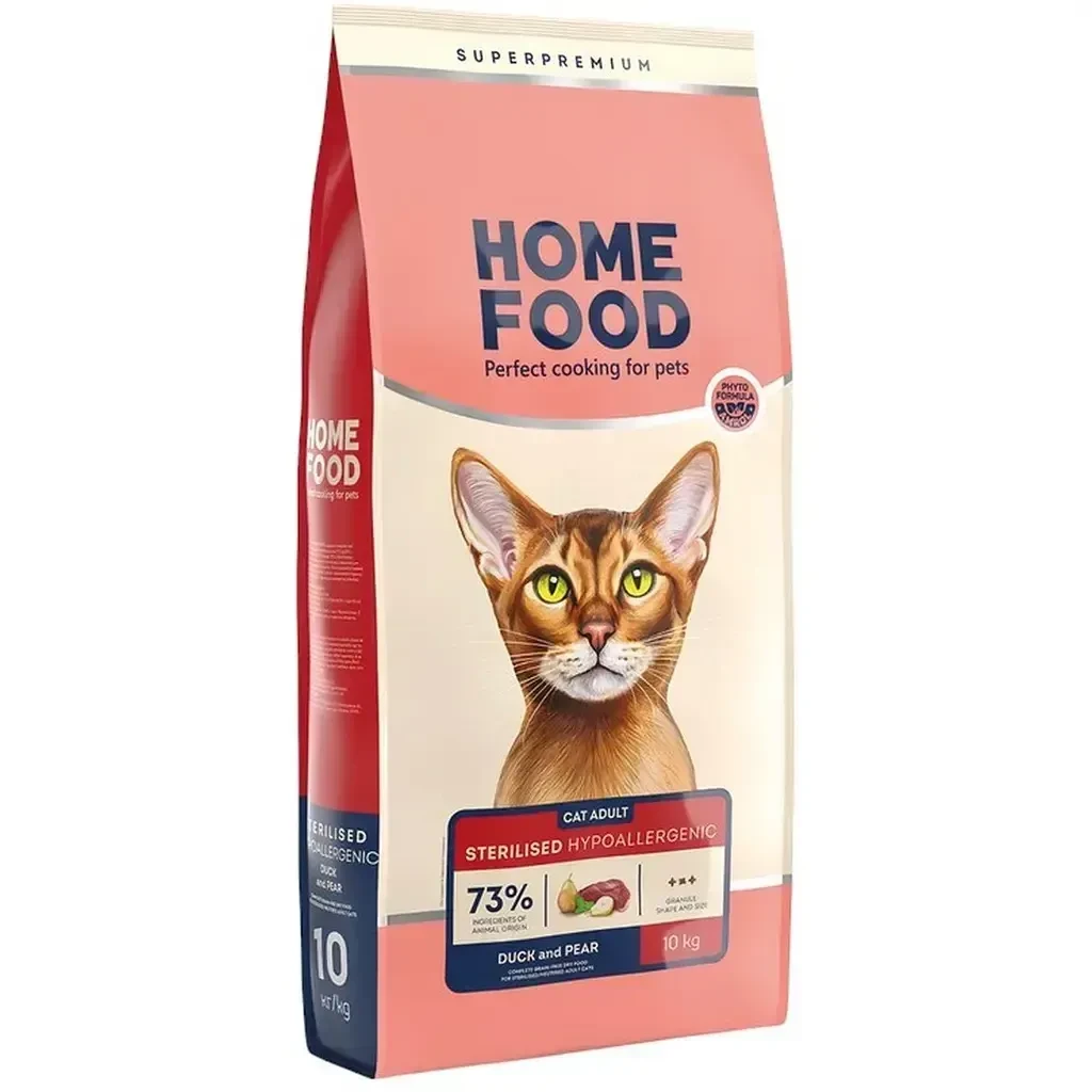 Сухий корм для стерилізованих кішок та кастрованих кішок Home Food Grain-free hypoallergenic 10 кг, фото 1