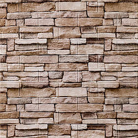 Самоклеючі 3д панелі під Катеринославську цеглу, м'які 3D панелі для стін 700х770х3 мм, Бежевий (344-3)