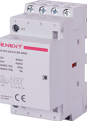 Модульний контактор e.mc.pro.4.20.4NO, 4р, 20А, 4NO, 220В