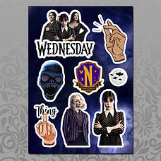 Стікери А5 Wednesday / Венздей без порізки