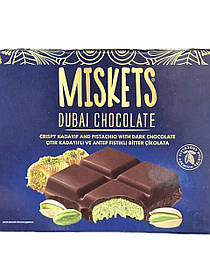 Дубайський чорний шоколад з фісташковою начинкою Miskets 100г