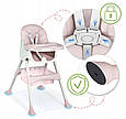 Дитячий стільчик для годування Milo Ricokids 3в1 Рожевий 700002, фото 7