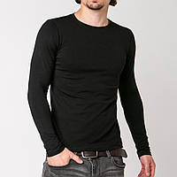 Футболка чоловіча з довгим рукавом Ozkan чорна і сіра Розміри S M L XL XXL 3XL