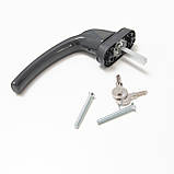 Ручка віконна із замком IMAT антрацит, фото 2