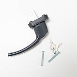 Ручка віконна із замком IMAT антрацит, фото 3