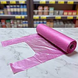 Пакет "Майка" в рулоні 25х45 см 100 шт пакет майка поліетиленова без малюнка