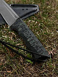 Ніж ручної роботи «Страж #2» з піхвами з АБС пластику 95Х18М/60 HRC., фото 3