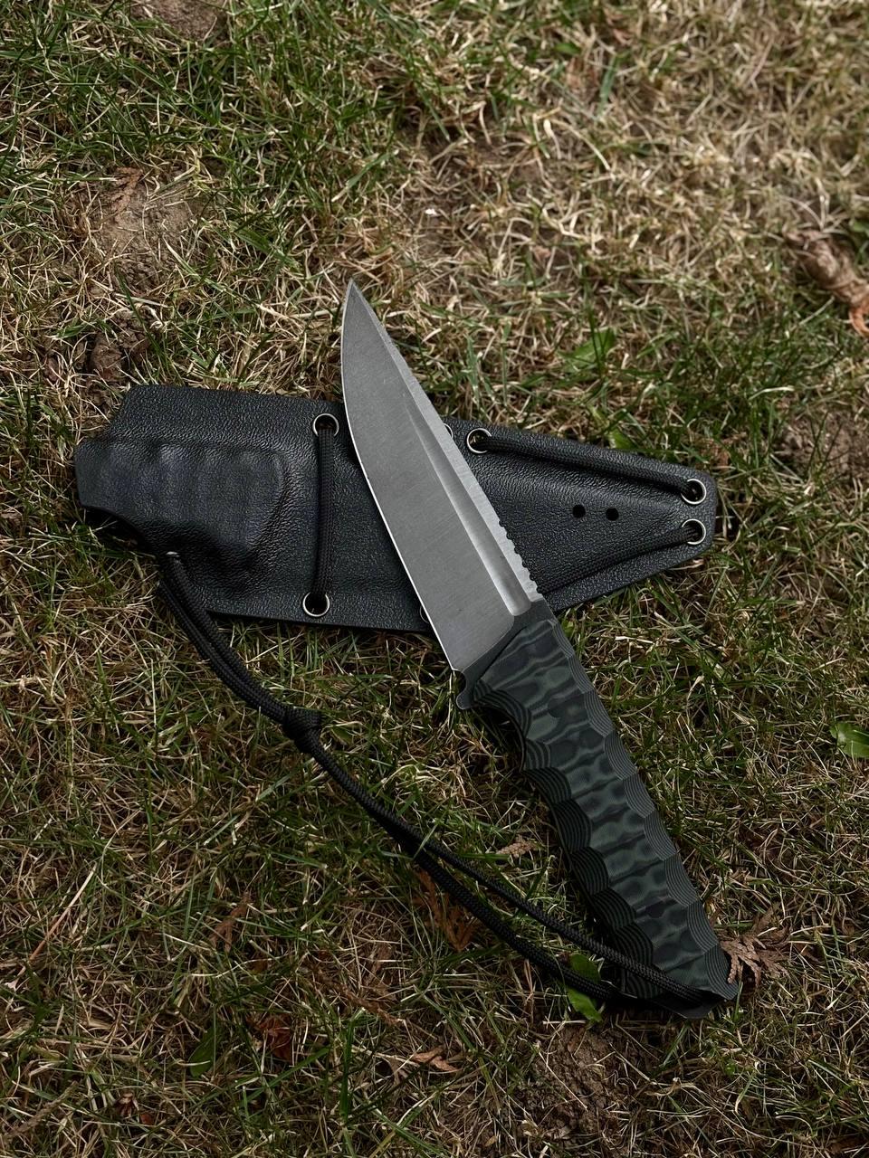 Ніж ручної роботи «Страж #2» з піхвами з АБС пластику 95Х18М/60 HRC., фото 1