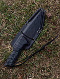 Ніж ручної роботи «Страж #2» з піхвами з АБС пластику 95Х18М/60 HRC., фото 7