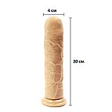 Фалоімітатор Тілесного кольору 20 см, Фалос реалістичний на присосці, Ділдо для вагінальної стимуляції, Інтимн, фото 3