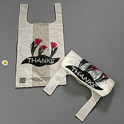 Пакет майка в рулоні 22x44 см 200 шт пакети маєчка з малюнком