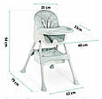 Стільчик для годування зі столом зелений Milo Ricokids 3в1 700001, фото 5