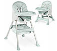 Стільчик для годування зі столом зелений Milo Ricokids 3в1 700001, фото 3