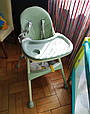 Стільчик для годування зі столом зелений Milo Ricokids 3в1 700001, фото 2