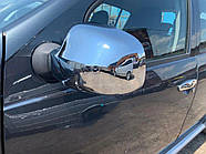 Хромированные Накладки на Зеркала (2 шт) V-2 Итальянская Нержавейка для Nissan Terrano 2014- гг