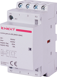Модульний контактор e.mc.pro.4.25.2NO+2NC, 4р, 25А, 2NO+2NC, 220В
