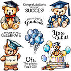 Набір силіконових штампів та ножів для скрапбукінгу Ведмедики NSH007, фото 4