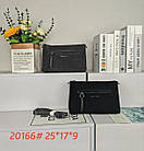 Сумка жіноча крос-боді прямокутна замшева 25*17 см на блискавці з кишенею в різних кольорах Zhenya, фото 2