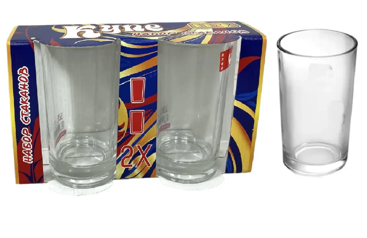 Набір високих склянок Helios Купе 250мл 2шт 8222/чисте, фото 1