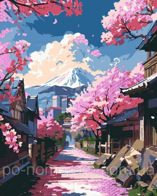 Малювання по номерам Riviera Blanca Весна у Японії (RB-0923) 40 х 50 см, фото 1