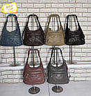 Сумка жіноча варенка на плече з довгим ремінцем в різних варіантах Zhenya, фото 2