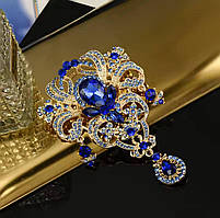 Брошка , колір Sapphire, 90х60 мм, 1шт