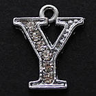 Кулон Метал зі Стразами, Платина, 14х12х2.5мм, Отвір 1.5мм, 1 шт, фото 2