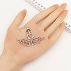 Кулон-Сеттинг Кінь під Стрази, Метал, Античне Срібло, 32х14х2мм, Отвір 2мм, під Стрази 1мм, 5 шт, фото 2