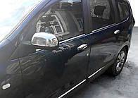 Накладки на Зеркала (2 шт., Нержавейка) OmsaLine - Итальянская Нержавейка для Dacia Lodgy 2012-2022 гг