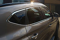 Полный комплект молдингов на окна (14 шт, нержавейка) для Hyundai Tucson TL 2016-2021 гг