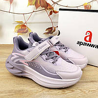 Кросівки дитячі для дівчинки липучка Apawwa