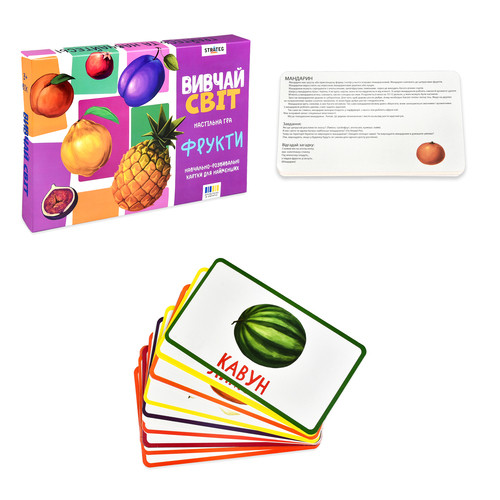 Настільна гра «Вивчай світ: Фрукти» українською мовою (30805), фото 1