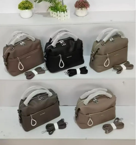 Сумка жіноча на блискавці з кишенею зі штучної шкіри у різних кольорах Zhenya, фото 1