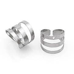 Кліпси Ультрамодні Латунь, Основа з Отвором, для вух, Платина, 9.5х2~9мм, Отвір 1мм, 2 шт