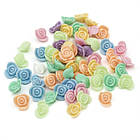 Намистини Акрил Непрозорі, Квітка, Мікс, 15х8мм, Отвір: 1.5мм, близько 100шт/50г, фото 2